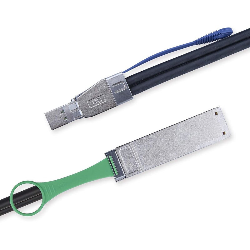 HYFIBER QSFP to SFF-8644 Min SAS Cable, SFF-8436 to SFF-8644 External Copper SAS, DDR Hybrid Cable for NetApp DS4243 DS4246 DS2246, 100-Ohm, 0.5-Meter(1.64-ft) - Image 1